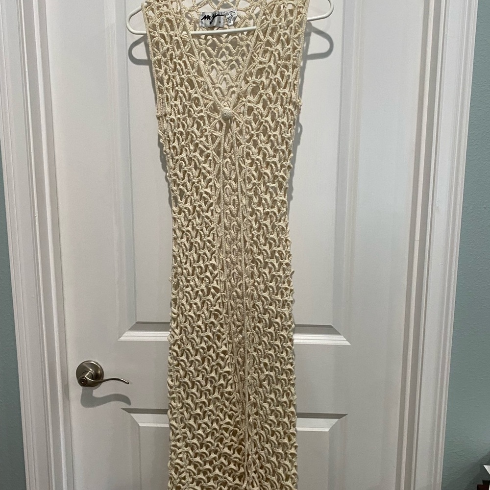 My Cream Crotched Duster, Sz M